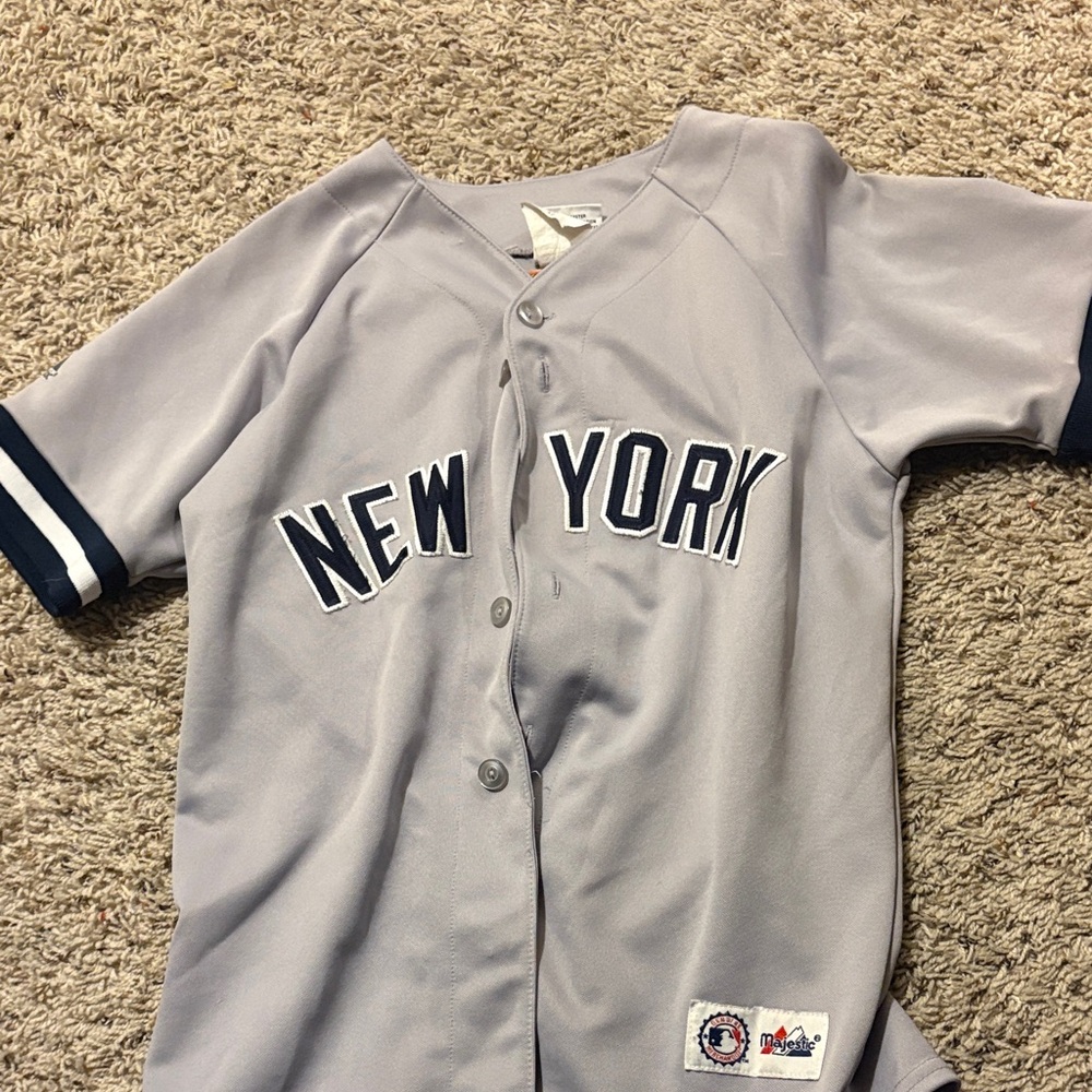 Kids Gray New York Baseball Shirt